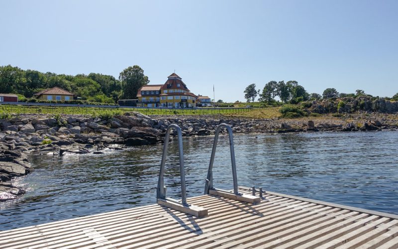 Badebroen og Stammershalle Badehotel ved Bornholms kyst